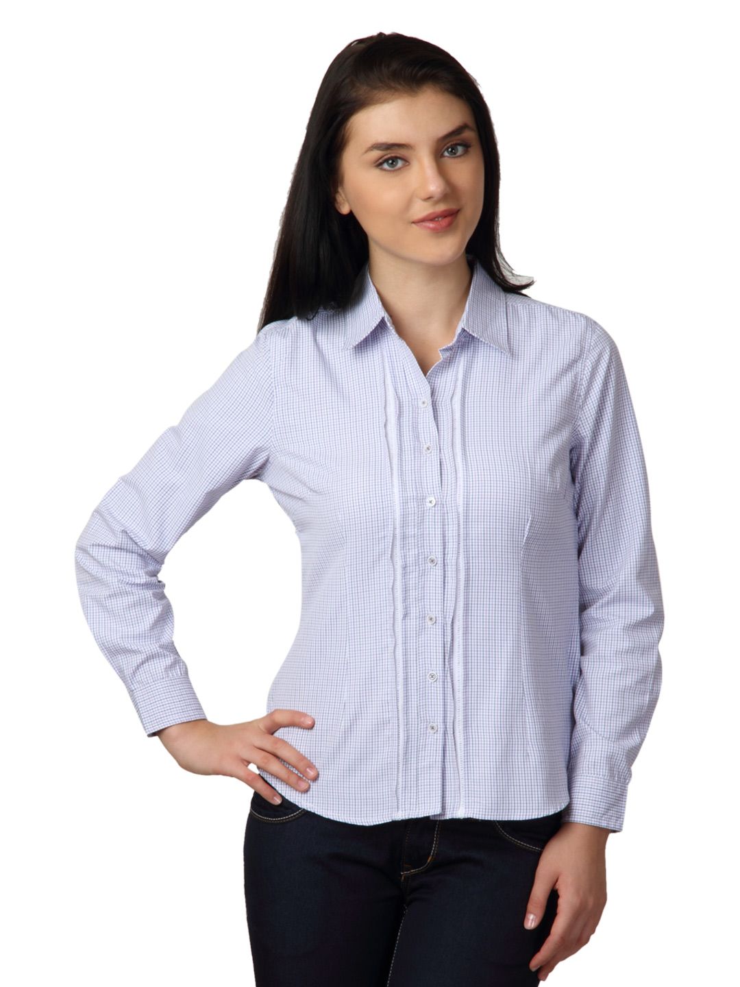 Scullers-For-Her-Women-Purple-Navy-Blue-Check-Shirt_5f62a298ec69ca051207efd937c93c43_images